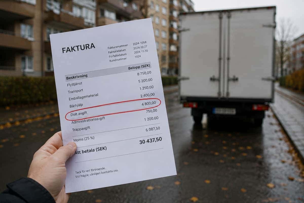 Dolda avgifter och oväntad flyttkostnad